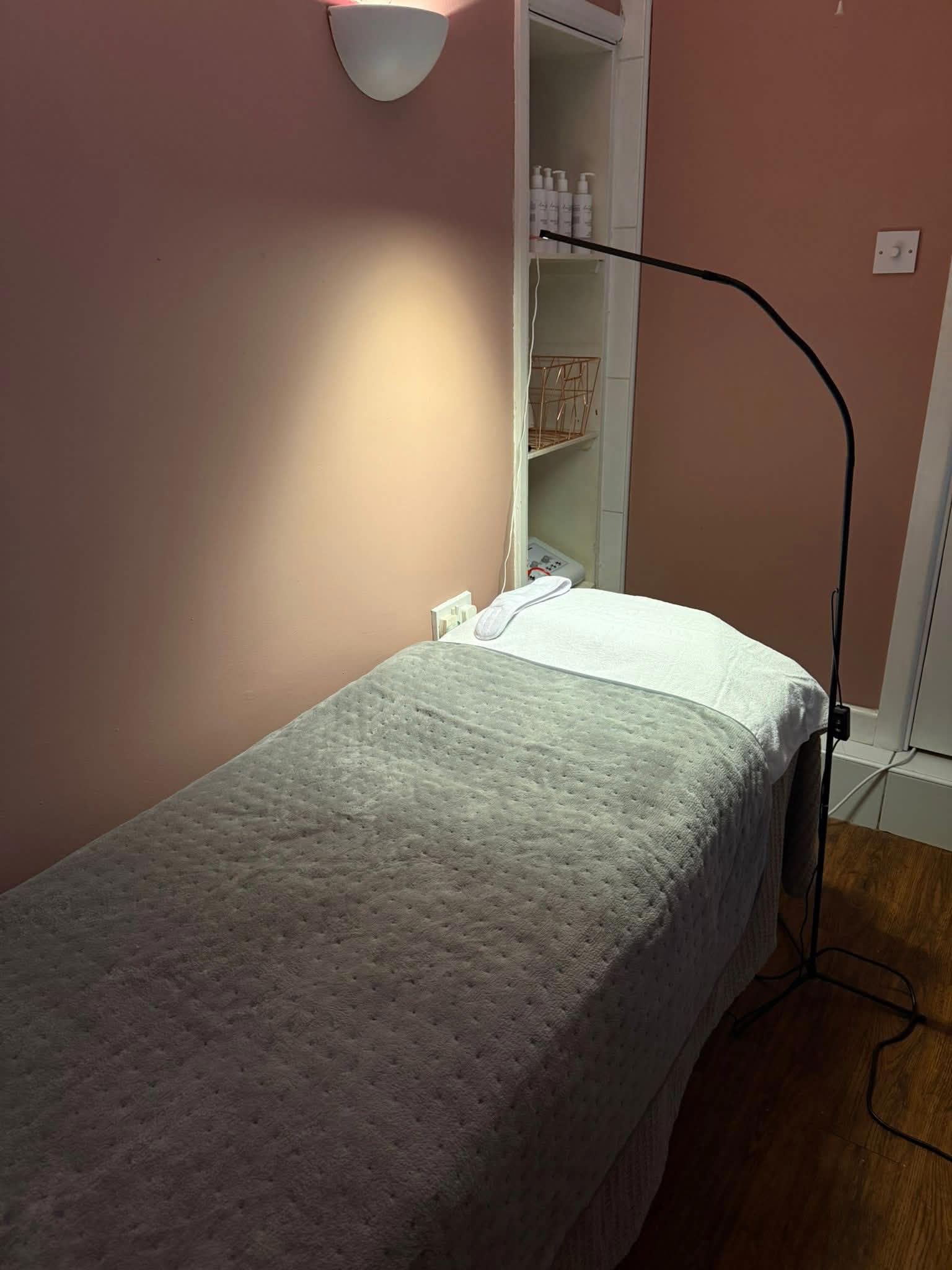 Treatment bed and equipment at The Derma Lounge